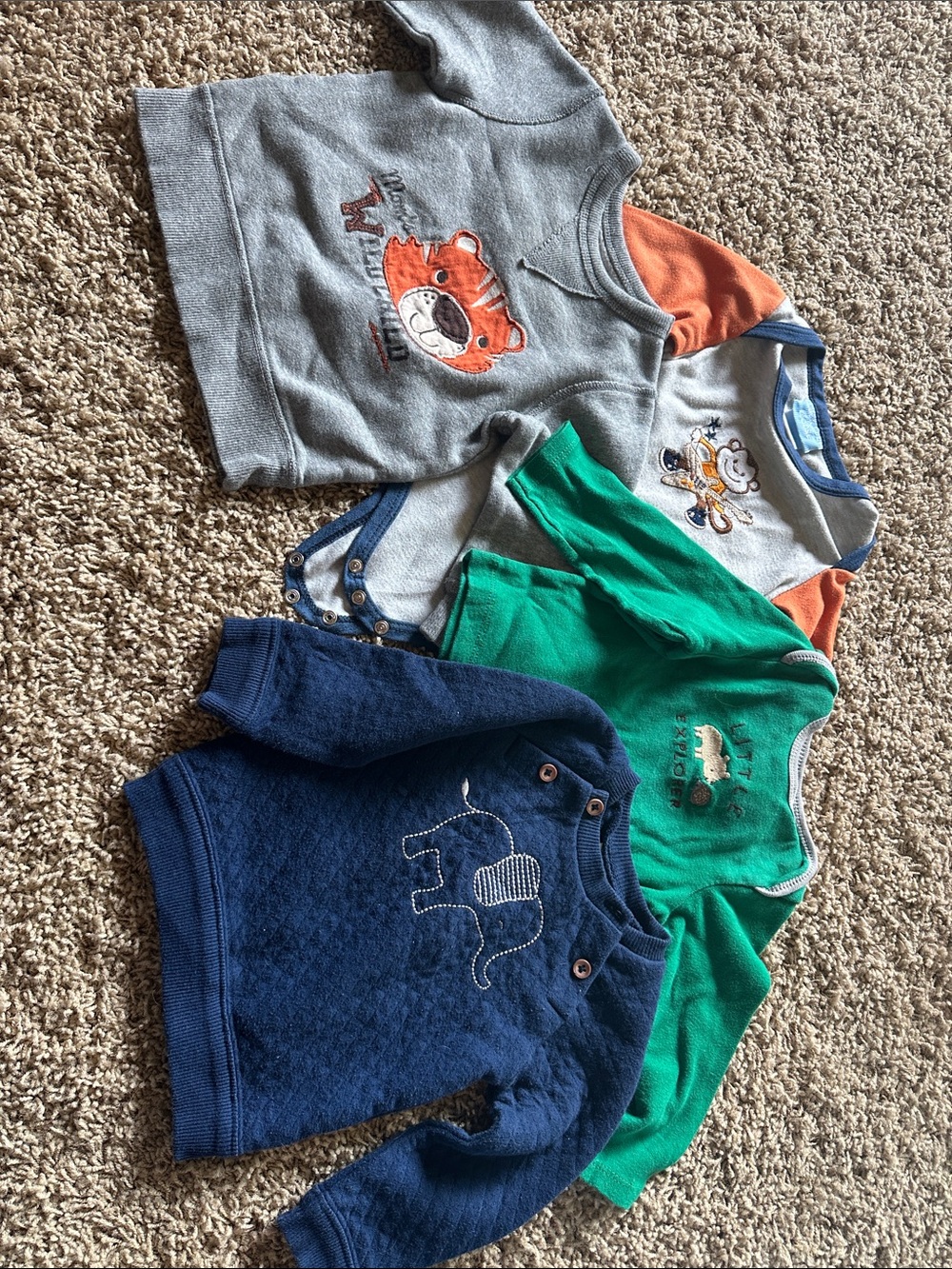 Kids Long Sleeve Crewneck Sweater and long sleeve shirt bundle